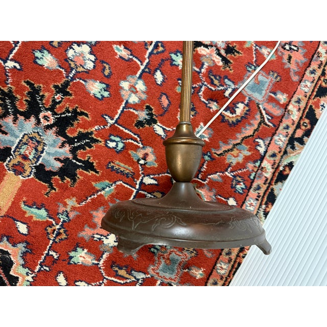 Mid 20th Century Victorian Etched Brass Floor Lamp For Sale - Image 9 of 9