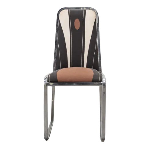 Stainless Steel Side Chair, 1970s For Sale