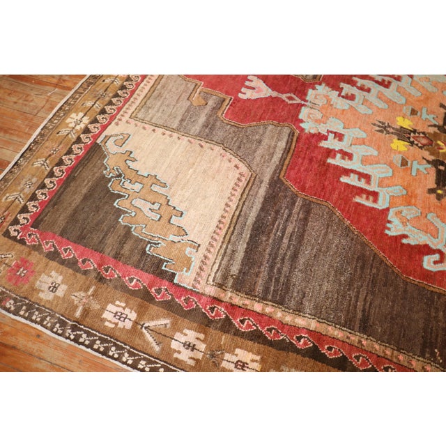 Red Kars Vintage Room Size Rug - 9'3" x 11'8" For Sale - Image 8 of 10