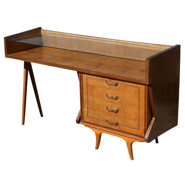Brown Modern Italian Wooden Display Cabinet For Sale - Image 8 of 8