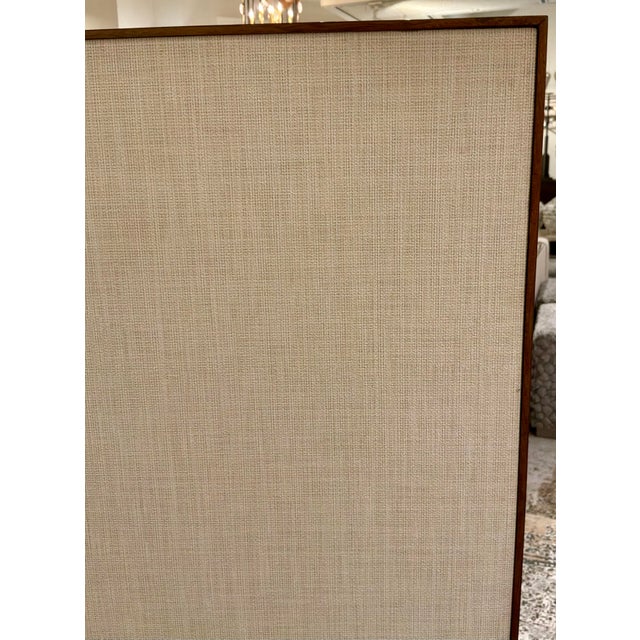 Contemporary Barbara Barry for Baker / McGuire Ivory Grasscloth Curtin Call Screen/Room Divider For Sale - Image 3 of 6