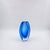 Blue Oval Glass Vase from Murano Glass Sommerso For Sale - Image 8 of 13