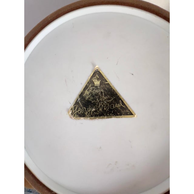 Mid-Century Modern 1960s Gorges Briard Brown Suede Ice Bucket with Gold Tone Chain Handle For Sale - Image 3 of 12