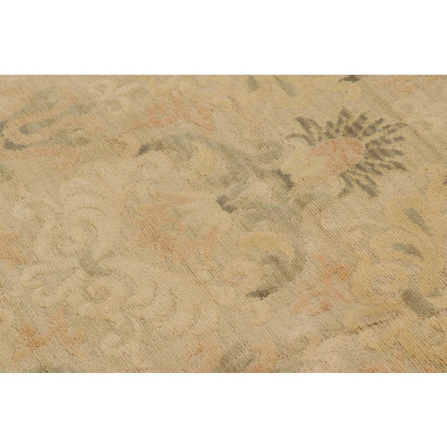 Rug & Kilim Rug & Kilim’s Oversized Spanish Arts & Crafts Style Rug With Floral Patterns For Sale - Image 4 of 9