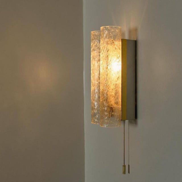 Doria Wall Lamps in Brass and Glass, 1960s, Set of 3 For Sale - Image 11 of 15
