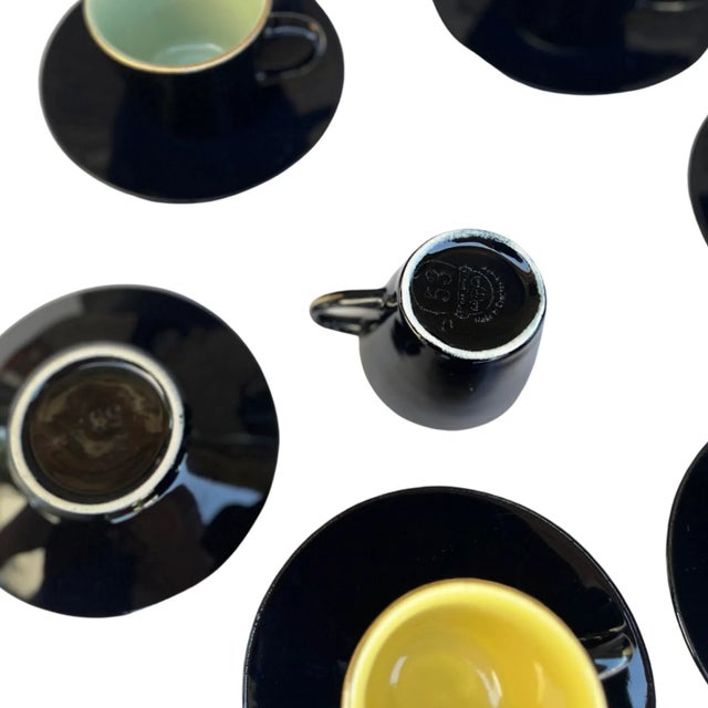 Set of Six Colorful Cups, Ditmar Urbach, Czechoslovakia, 1950s For Sale - Image 10 of 11