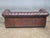 Mid 20th Century English Brown Tufted Leather Chesterfield Sofa For Sale - Image 15 of 17