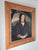 Charming 19th century folk art portrait in the style of William Mathew Prior (1806-1873) depicting a woman in a dark gown...
