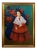 T.O. Platas "The Woman in Red" Vintage Original Framed Oil Painting on Canvas For Sale