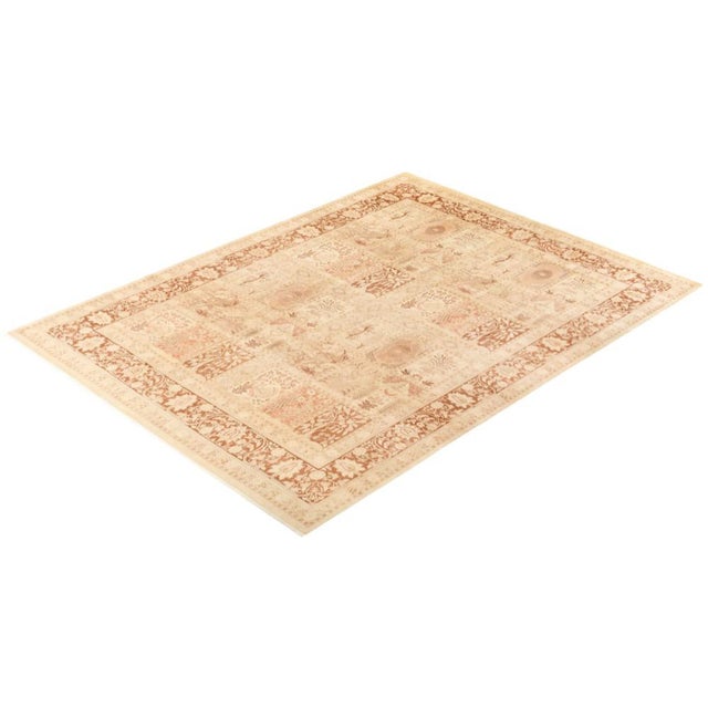 Ivory Mogul Collection Hand-Knotted Area Rug - Ivory 9' 4" x 12' 3" For Sale - Image 8 of 9