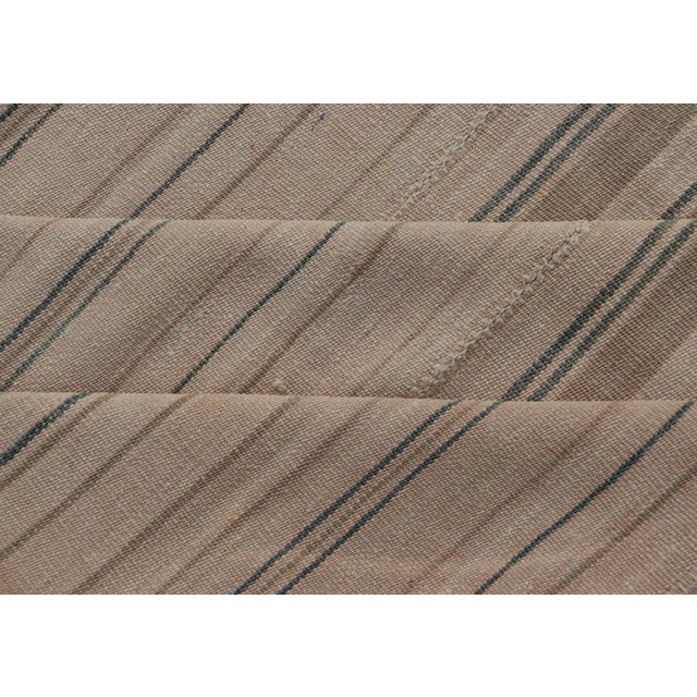 Turkish Vintage Kilim Rug With in Earthy Tones With Stripes 7'6" X12'8" For Sale - Image 10 of 10