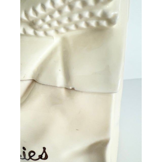 Ceramic Bag Cookie Jar Japan For Sale - Image 9 of 12