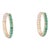 New Nina Nguyen .64ctw Diamond Chalcedony Hoop Earrings 14k Gold Hinged Snap Top - 2 Pieces For Sale