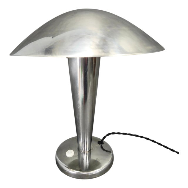 Bauhaus Chrome Table Lamp with Adjustable Shade, 1930s For Sale
