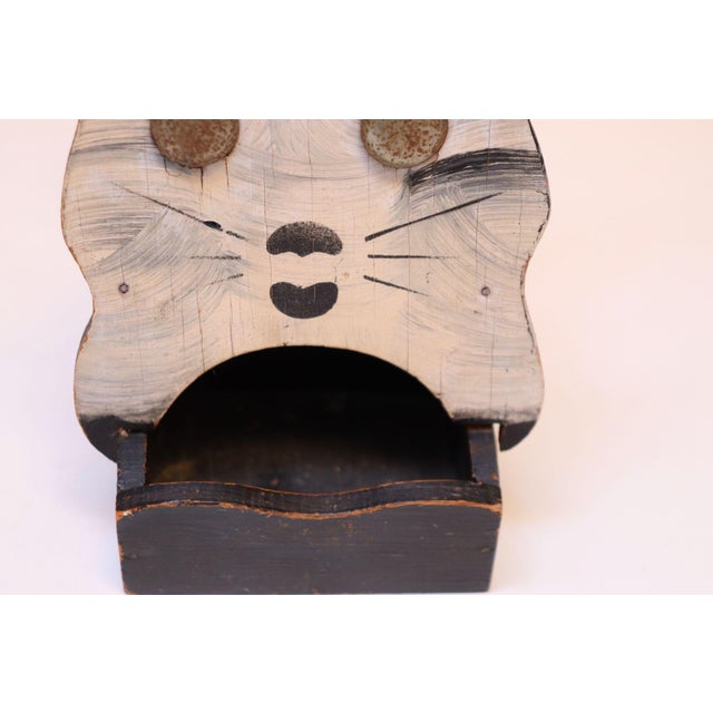 Vintage Outsider Art Carved "Cat" Matchbook Holder For Sale In New York - Image 6 of 12