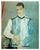 Original exhibition poster. Museo Picasso Barcelona, Palacio Aguilar. Offset lithograph, c. 1960s. The Arlequin of 1917 is...