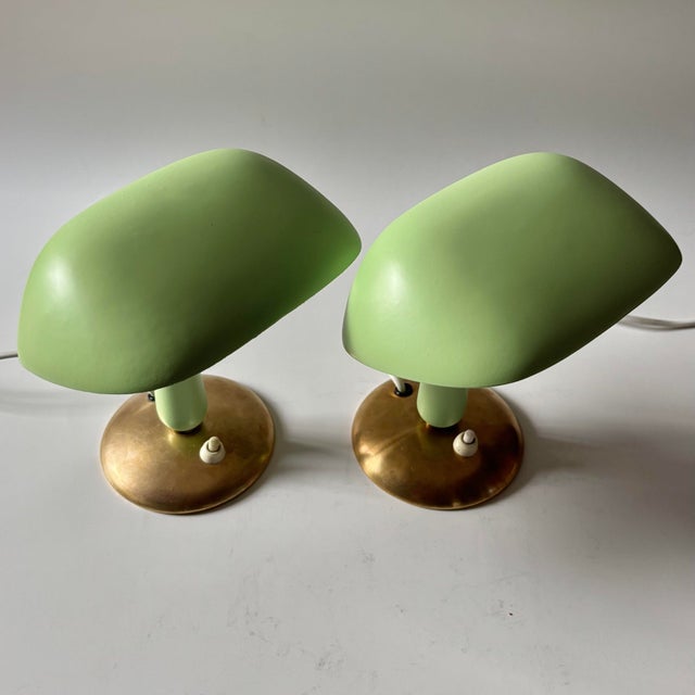 Modernist Model 31866 Table Lamps by Bertil Brisborg for Nordiska Kompaniet, Sweden, 1940s, Set of 2 For Sale - Image 6 of 15