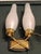 Mid-Century Modern Brass and Ribbed Opal Glass Wall Lamps, Italy, 1950s, Set of 2 For Sale - Image 3 of 8