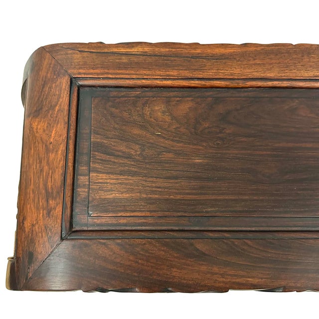 Wood Early 20th Century Antique Chinese Hardwood Low Table or Plant Stand For Sale - Image 7 of 11