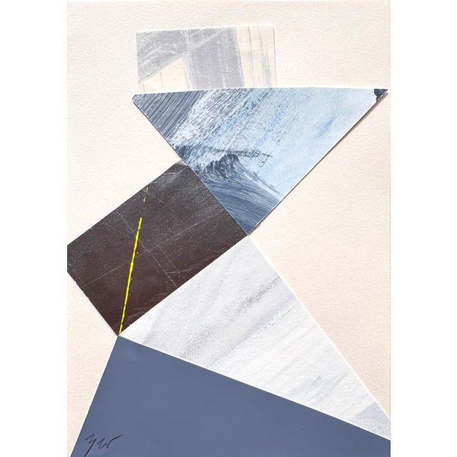 "Im Blue" is an original mixed media collage on paper by Zac Woodiel. This is one of six pieces in the "Im Blue" series....
