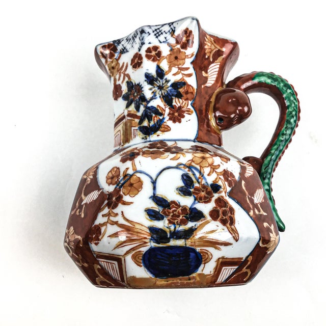 Shabby Chic 1890 Japan Imari Tankard Porcelain Vase For Sale - Image 3 of 13