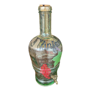 Late 20th Century Framhouse Airblown Glass Zinfadel Wine Decanter/ Dispenser