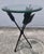 1970s Vintage Mid Century Black Iron & Glass Arrow Side/End Accent Table For Sale - Image 5 of 7