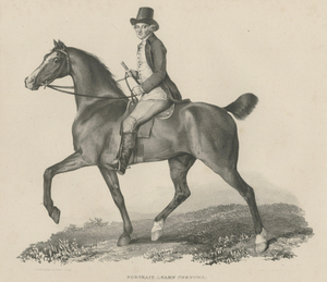 Maxim Gauci, Regency Horse & Rider Portrait, Lithograph, 1840