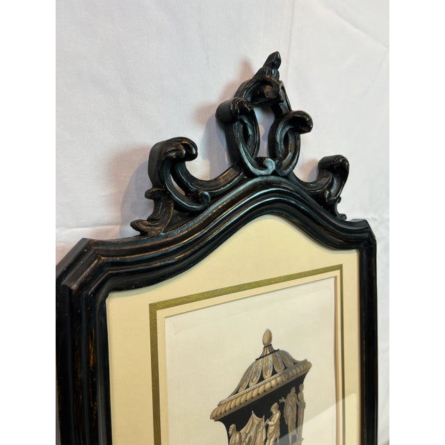 Traditional 1990s "Vaso Antico Villa Giustiniani" Italian Hand Etched Engraving, Framed For Sale - Image 3 of 13
