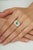 Classic Retro Inspired Emerald Cocktail Wide Band, Size 8 For Sale - Image 10 of 14