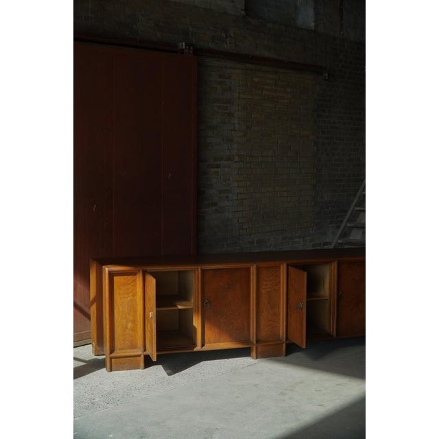 Large Danish Modern Sculptural Oak Sideboard with Paneled Doors, 1950s For Sale - Image 12 of 18