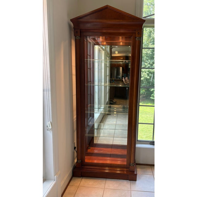1990s 1990s Ethan Allen Medallion Curio Cabinet 1 For Sale - Image 5 of 10