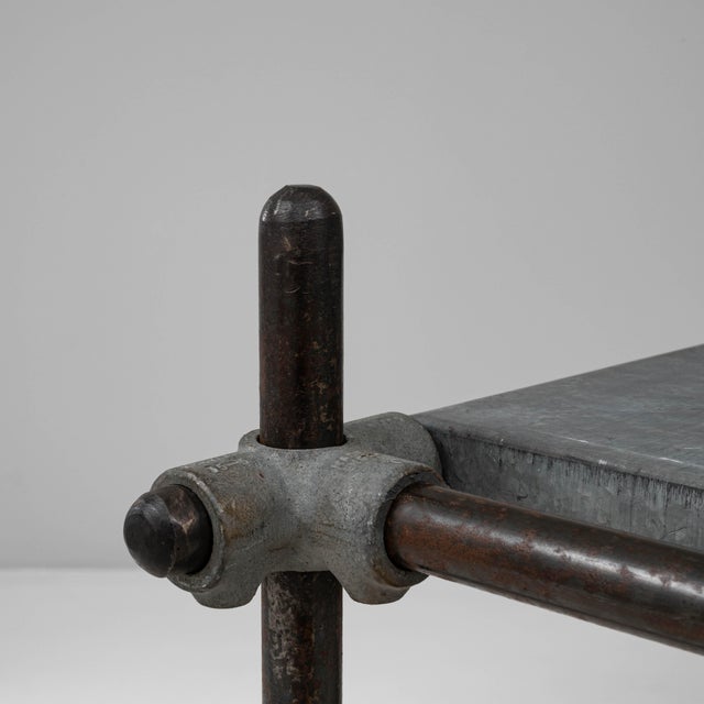 20th Century French Metal Console Table With Zinc Tops For Sale - Image 12 of 18