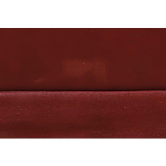 Vintage Three-Seater Sofa in Oxblood Leather with Deep Buttoning, 1930s For Sale - Image 6 of 9