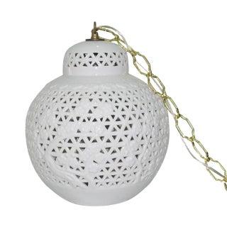 Blanc de Chine Pierced Pendant For Sale