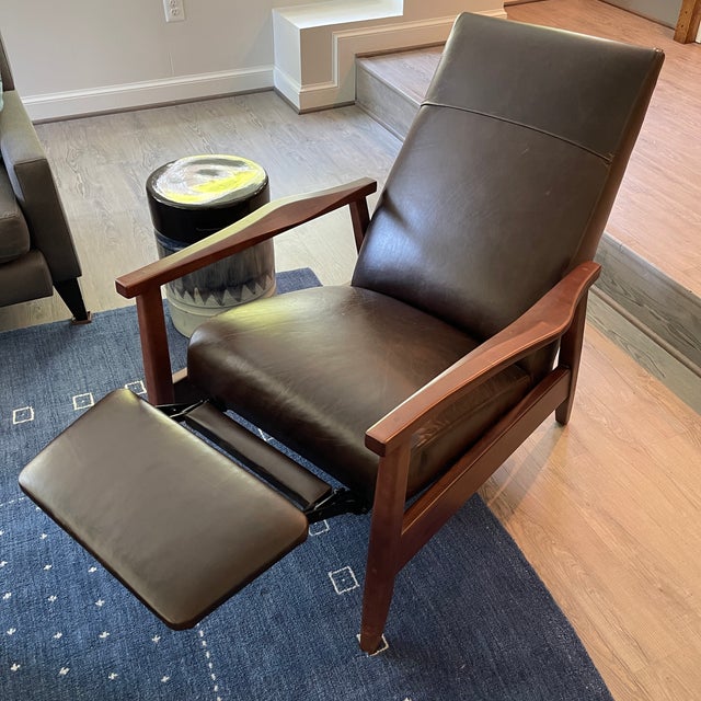 Arhaus Wordsmith Leather Recliner Chairish