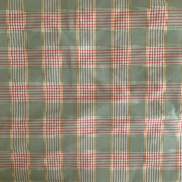 2020s P Kaufmann Pk Lifestyles Green Pink & Yellow Colburn Crofton Grosgrain Glen Plaid- Fabric Sample For Sale - Image 5 of 5