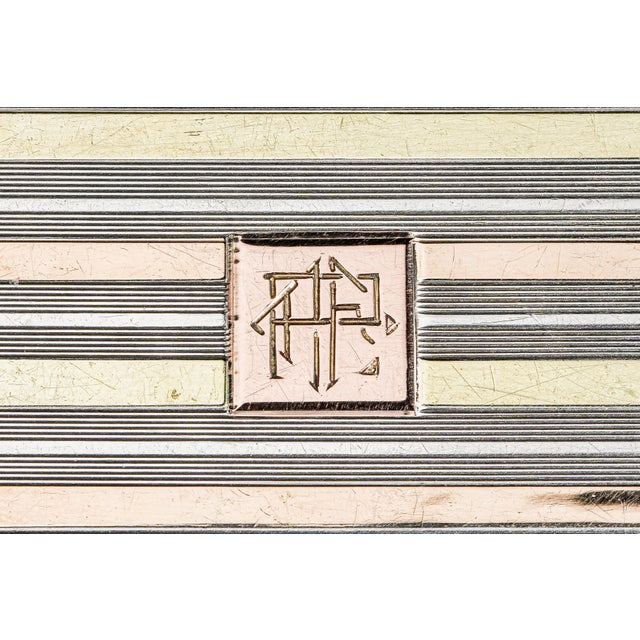1920s Exceptional Rare Cartier 14k Gold Sterling Silver Art Deco Antique Money Document Checkbook Clip For Sale - Image 5 of 16