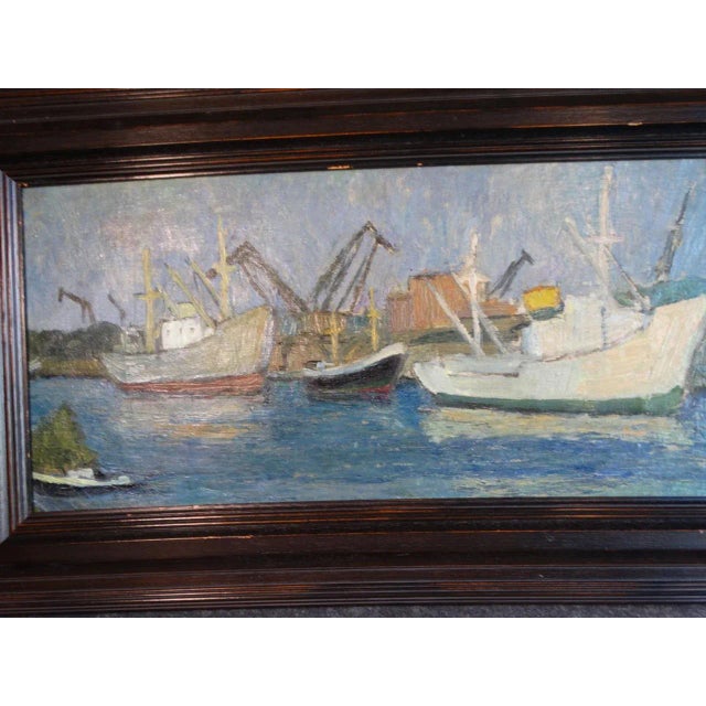 Elegant and spare and fully alive. Art measures 24" x 12", frame is 31" x 18 1/2". Marie Cofalka (1924-2004) Cofalka was...