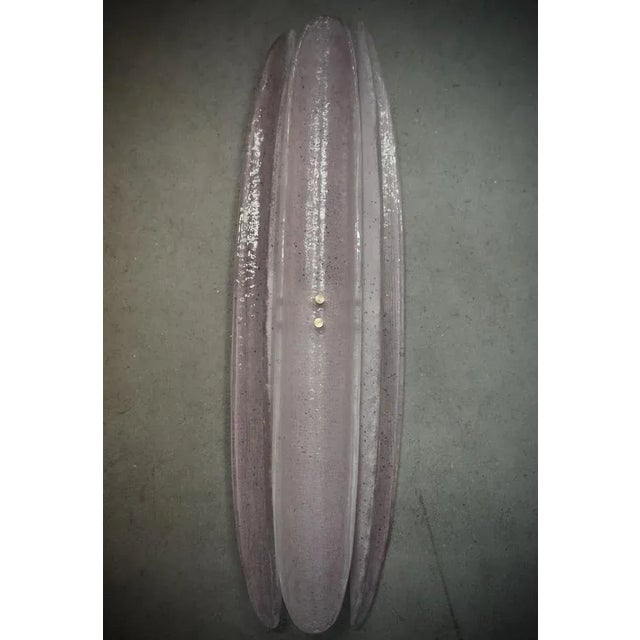 2000 - 2009 Italian Pink Murano Scavo Glass Wall Light, 2000 For Sale - Image 5 of 9