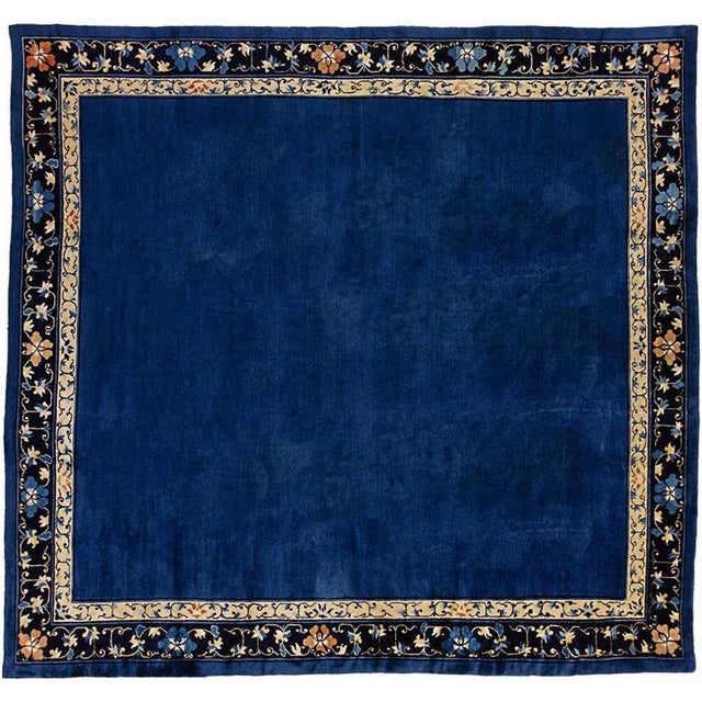 Chinese Blue Woolen Rug, 1920s For Sale - Image 16 of 16