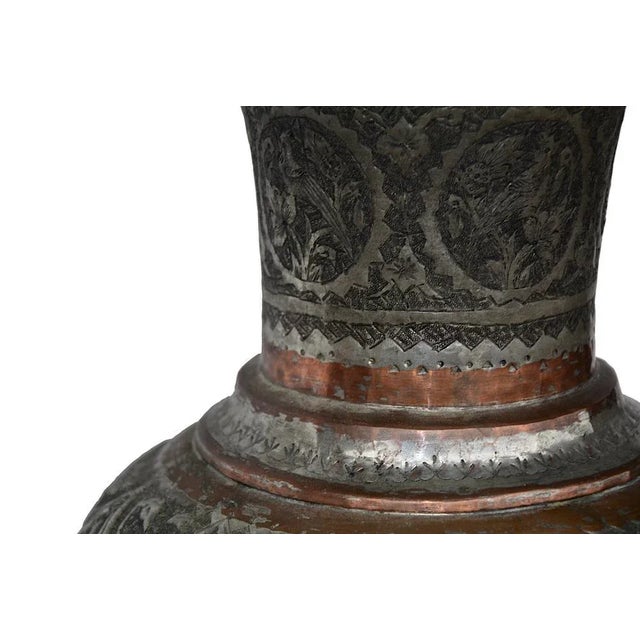 Copper Vase with Engraving, 1940s For Sale - Image 6 of 12
