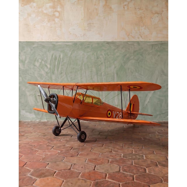 Large Vintage Stampe SV.4 Biplane Airplane Model, 1980s For Sale - Image 16 of 16
