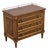Karges French Louis XVI Walnut 3 Drawer Nightstand For Sale