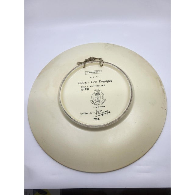 Limited Edition Voyages Series Decorative Plate from Longwy Pottery Factory, 1970s For Sale - Image 18 of 18