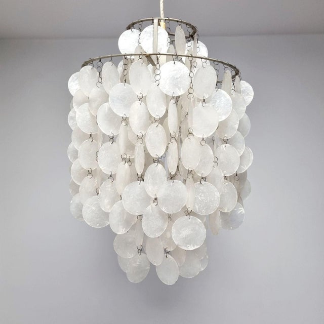 Mid-Century Modern Fun 1DM Shell Chandelier by Verner Panton for Lüber, Switzerland, 1960s For Sale - Image 10 of 10
