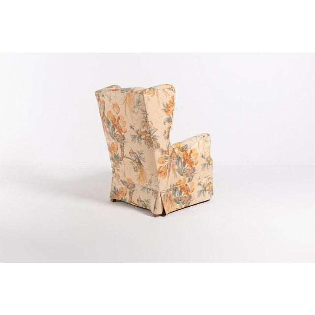 Textile Lysberg Hansen & Therp Wing Armchair, 1950s For Sale - Image 7 of 12