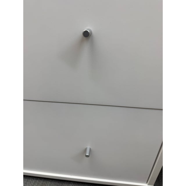 Wood Room & Board File Cabinet, White For Sale - Image 7 of 11