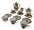 Gilt Fragonard Mocca Service from Versailles, Set of 15 For Sale