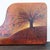 Wood Original Surreal Art on Shaped Wood – Tree and Abstract Figures Painting For Sale - Image 7 of 7